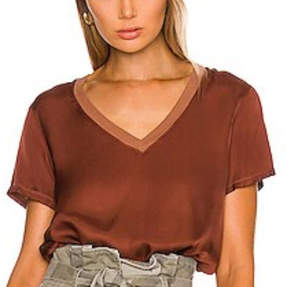 Nation LTD June Top in Black Cherry, XS, NWT